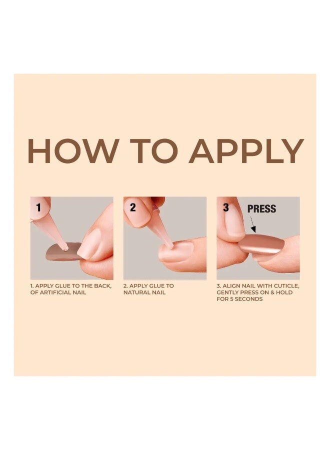 KISS Bare-But-Better Press-On Nails, Nail Glue Included, Embrace It, Light Nude Medium Length - Image 4